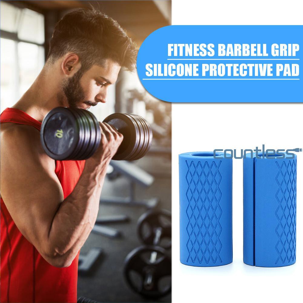 Purpose Premium 【】Dumbbell Fat Barbell Grips Bar Handle Weightlifting Support Silicone Protect PadCOU Quality - Image 3