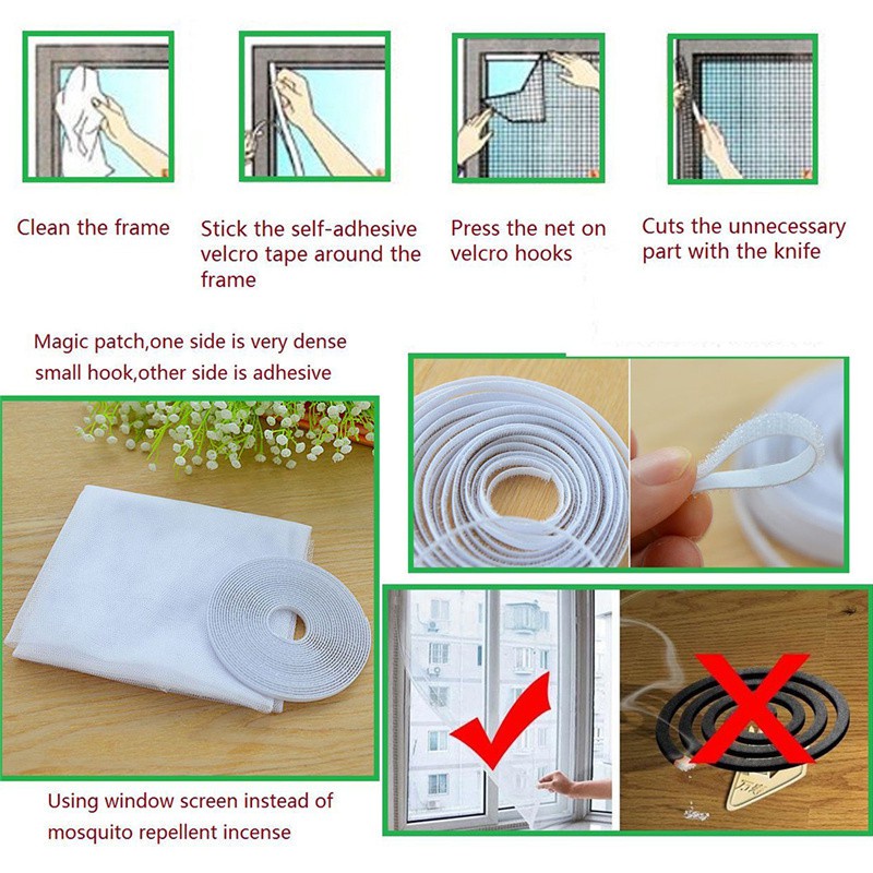 Reliable Must Window Mosquito Net DIY Door Screen Insect Fly Bug Mesh Magic Protector - Image 4