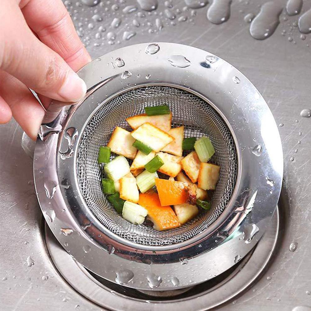Prep Chef Kitchen Stainless Steel Sink Strainer Stopper / Mesh Drain Anti-Blocking Device Simple Bathtub Hair Catc Food - Image 4