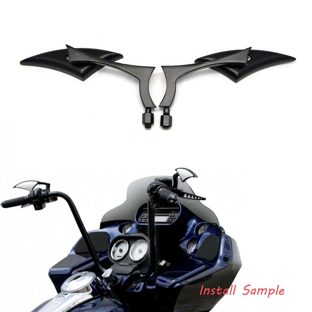 Premium Quality 1Pair Blade Motorcycle Rearview Side Mirrors Black Harley-Davidson Touring Electra Glide Must - Image 2