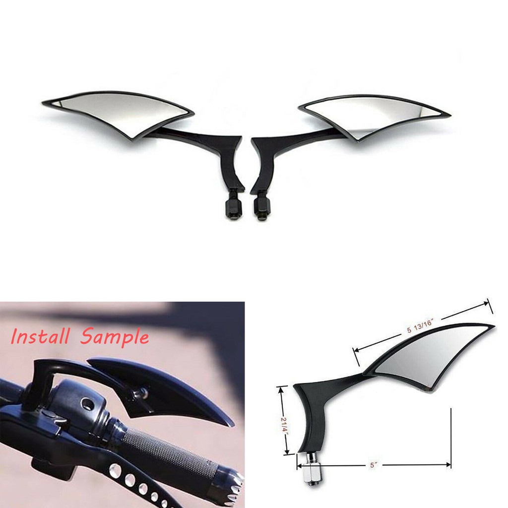 Premium Quality 1Pair Blade Motorcycle Rearview Side Mirrors Black Harley-Davidson Touring Electra Glide Must - Image 4