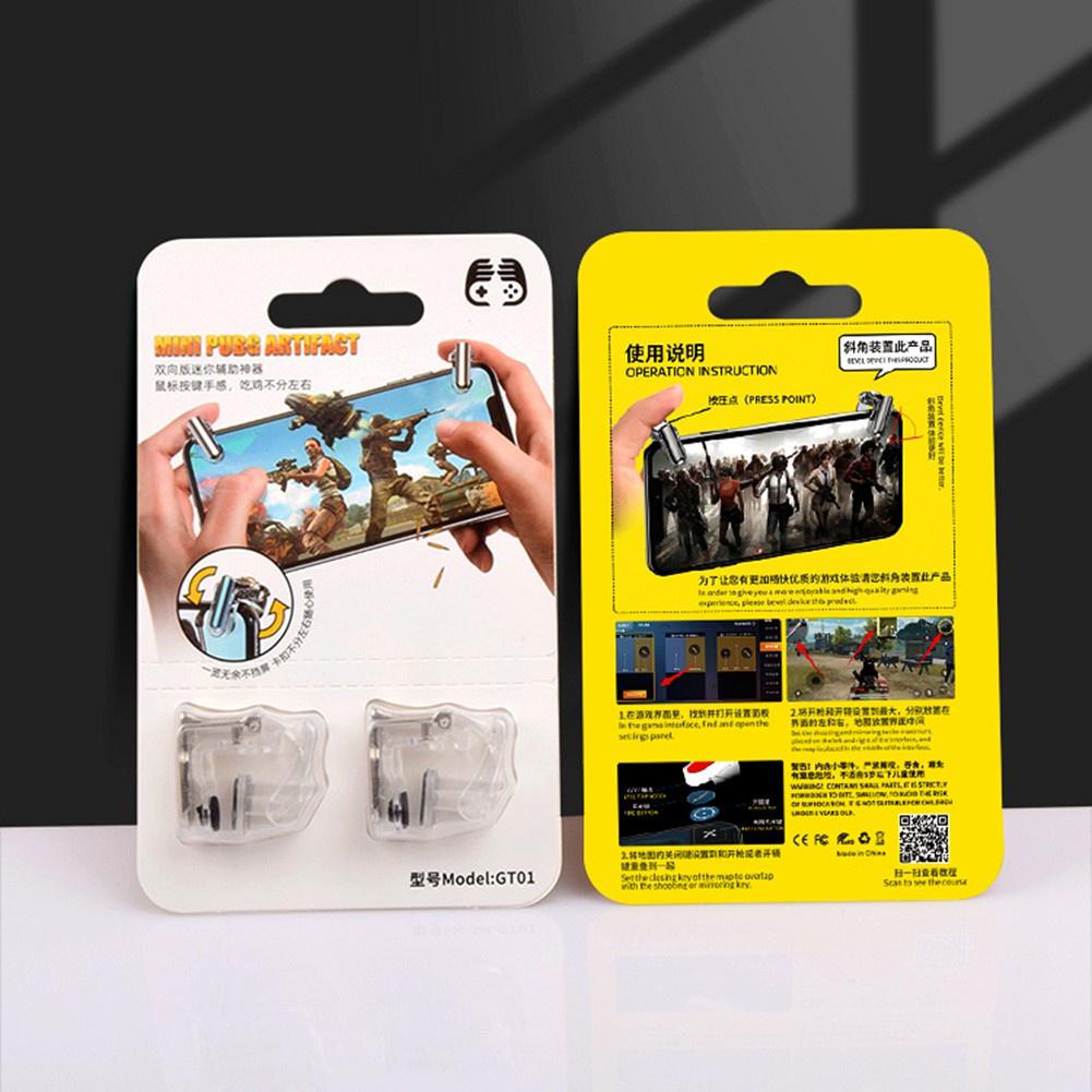 Must Premium GT01 1 Pair PUBG Mobile Trigger Grip Gamepad Fire Button Phone Controller 6.1-12.0mm Thickness /Android - Image 2