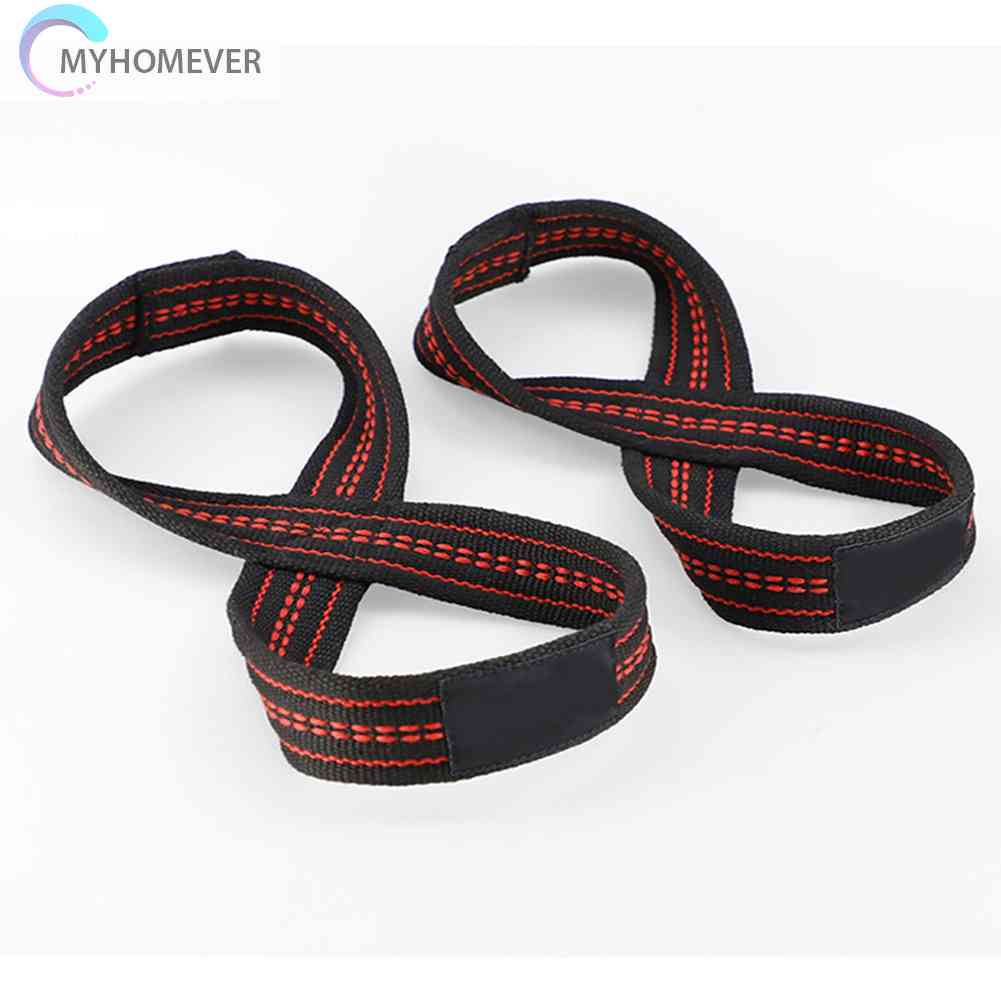 Travel Daily Figure 8 Deadlift Power Belt Anti Slip Fitness Gym Weight Lifting Wrist Straps Portable Casual - Image 2