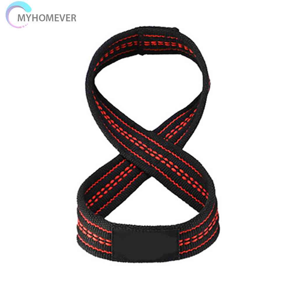 Travel Daily Figure 8 Deadlift Power Belt Anti Slip Fitness Gym Weight Lifting Wrist Straps Portable Casual - Image 3