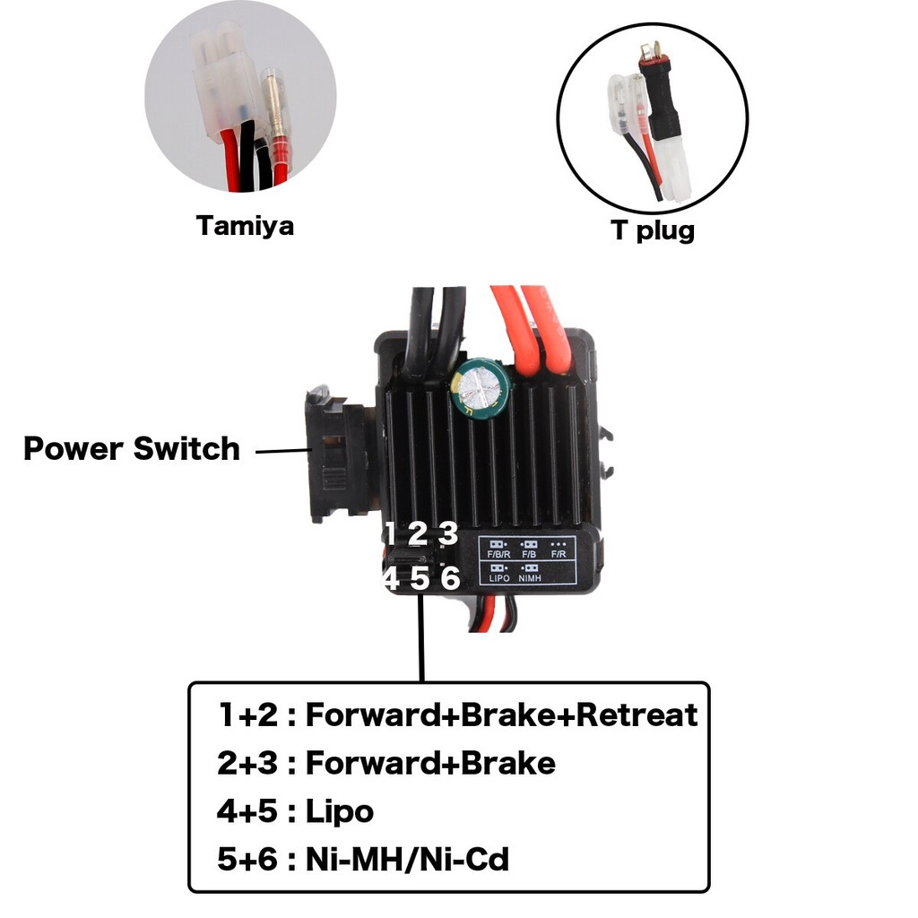 Purpose Premium 540 Brushed Motor & 60A Waterproof ESC 1/10 On-Road Drift Touring RC Crawler Axial SCX10 AX103007 900... - Image 4