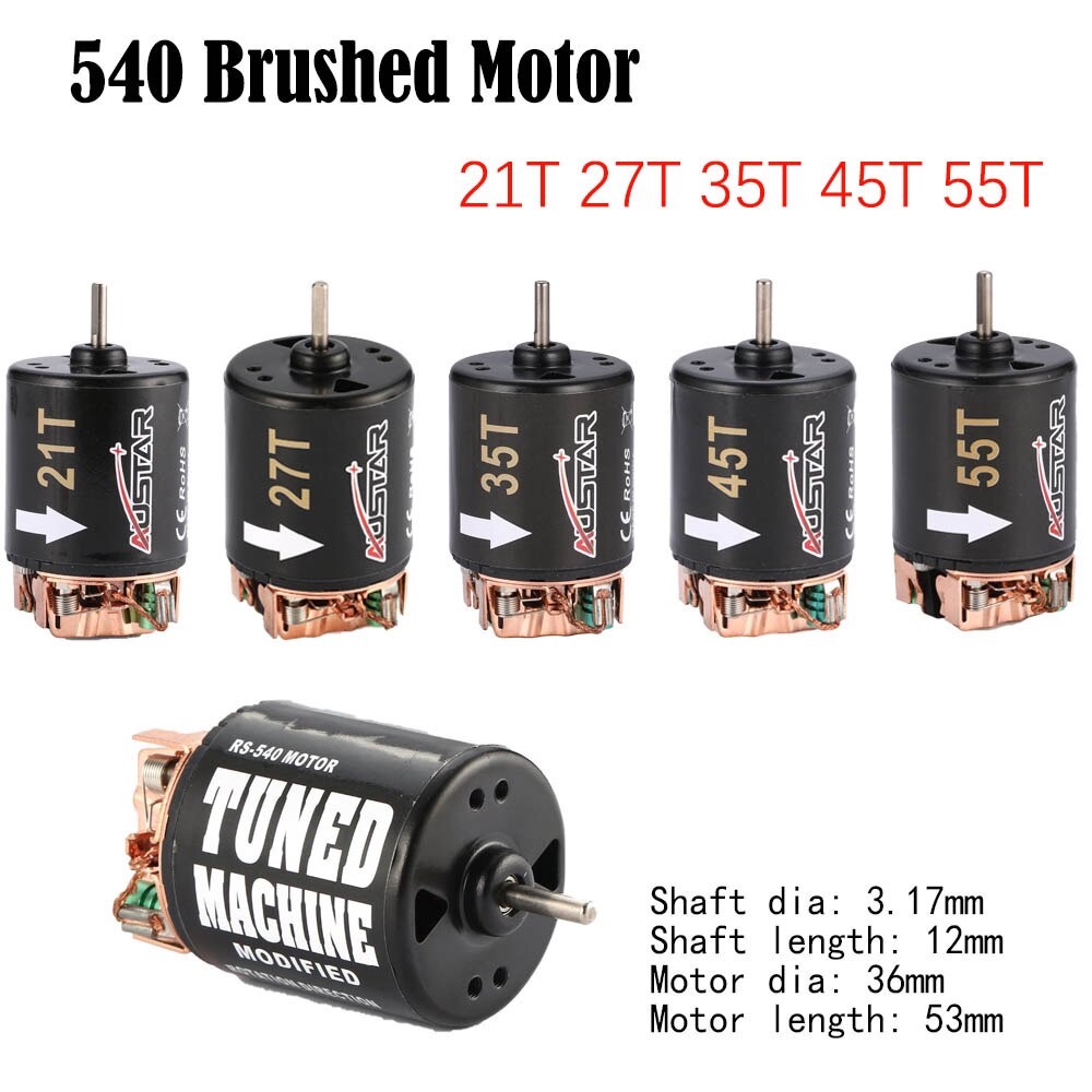 Purpose Premium 540 Brushed Motor & 60A Waterproof ESC 1/10 On-Road Drift Touring RC Crawler Axial SCX10 AX103007 900... - Image 5