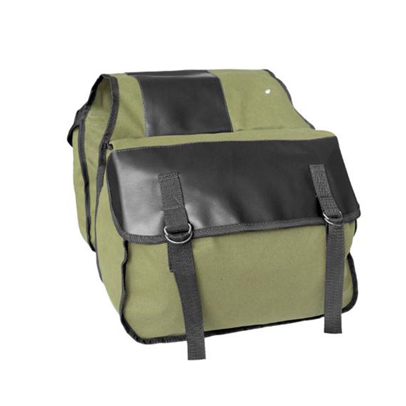 Outdoor Fashion {FCC} Motorcycle Touring Saddle Bag Canvas Waterproof Panniers Style Casual - Image 5