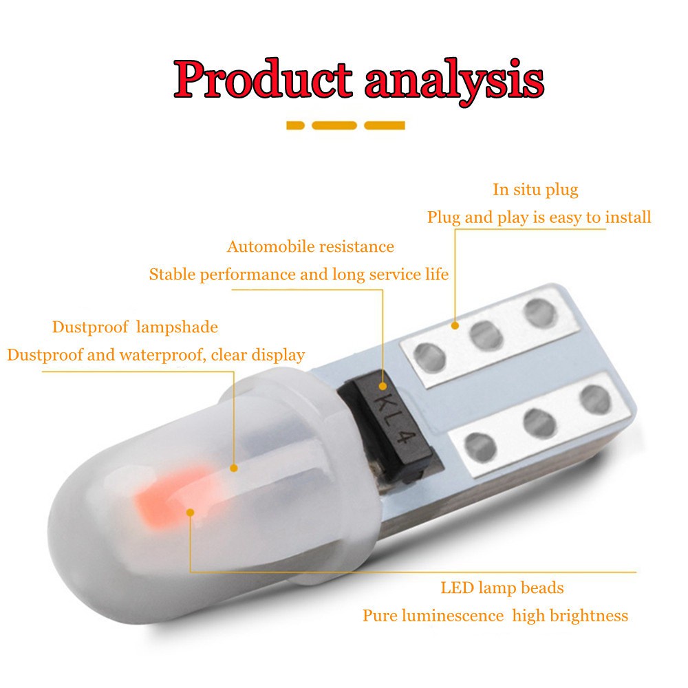 <INT2>T5 LED Auto Dashboard Light Wedge Instrument Lamp Indicator Signal Bulbs With High Ligh