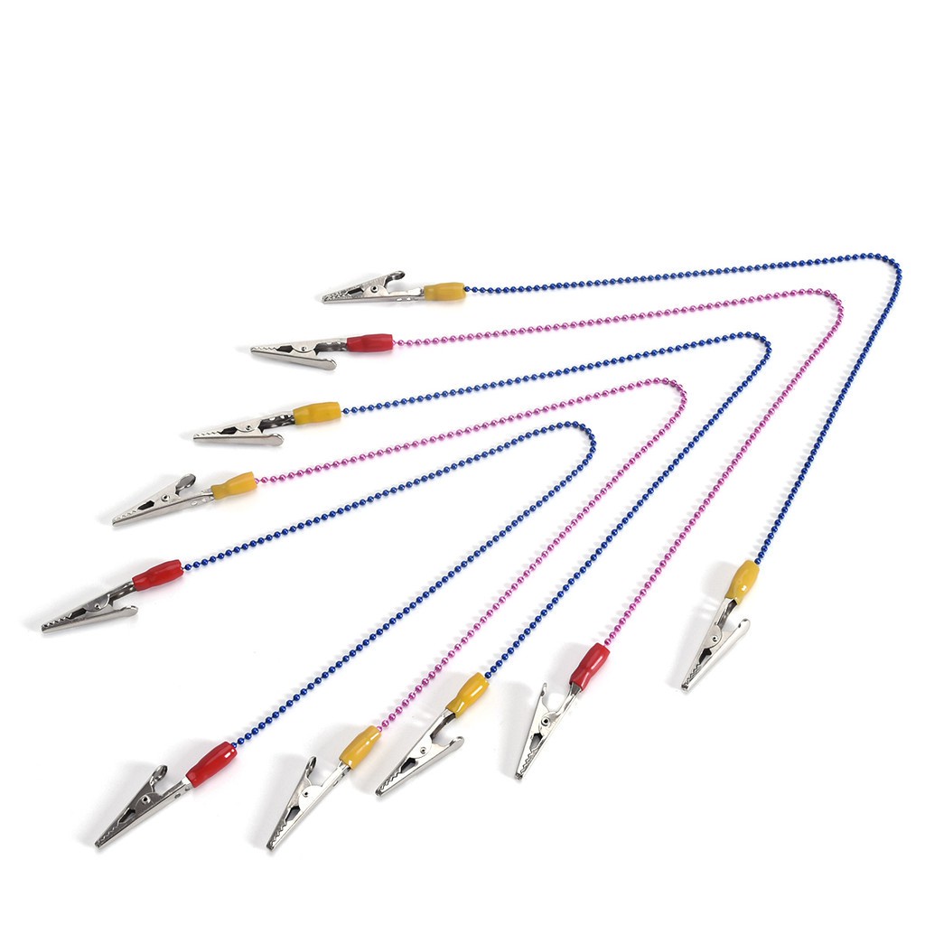 Reliable Versatile 5Pcs Colorful Bib Clips Dental Flexible Ball Chains Clamps Spring-loaded Quality - Image 3