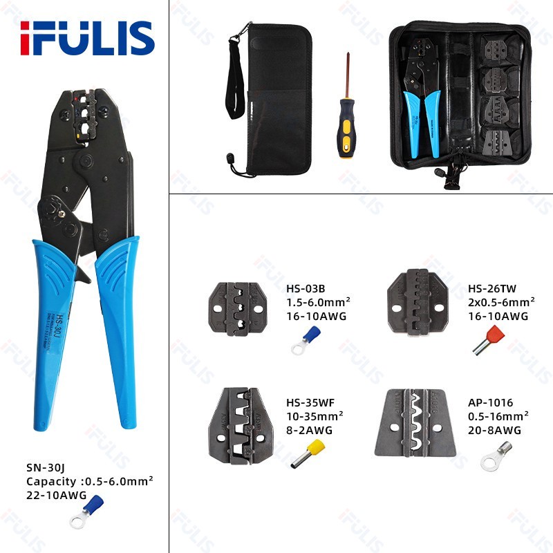 Heavy Duty HS-30J Ratchet Terminal Crimping Tool Pliers Crimpador Crimper large Crimp Hand - Image 3