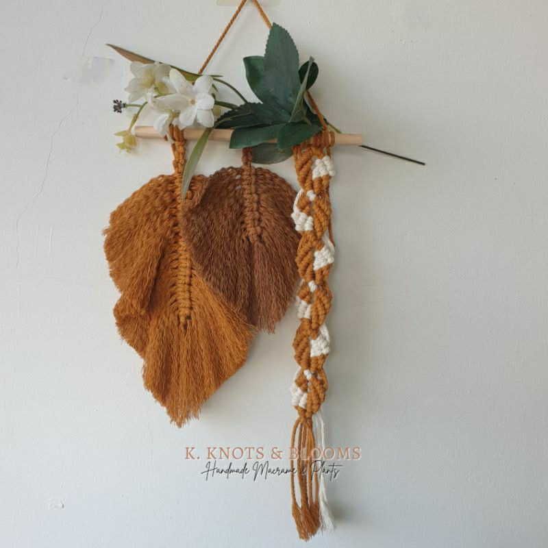 Durable Have "Stella II" Handmade Macrame Boho Leaf|Feather Macrame|Small Wall Hanging Decorations Multi Versatile - Image 3