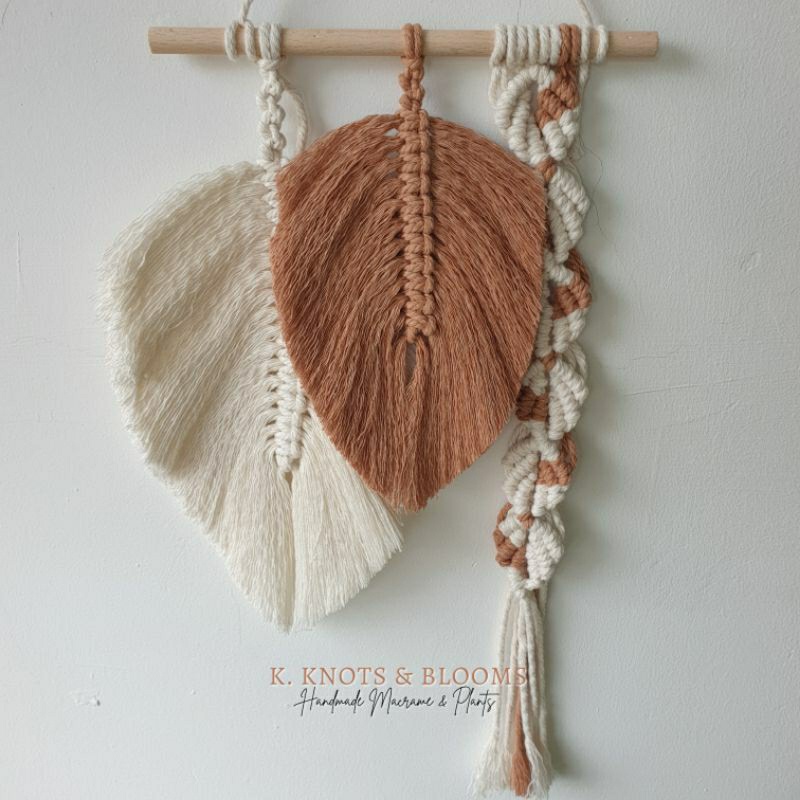 Durable Have "Stella II" Handmade Macrame Boho Leaf|Feather Macrame|Small Wall Hanging Decorations Multi Versatile - Image 4