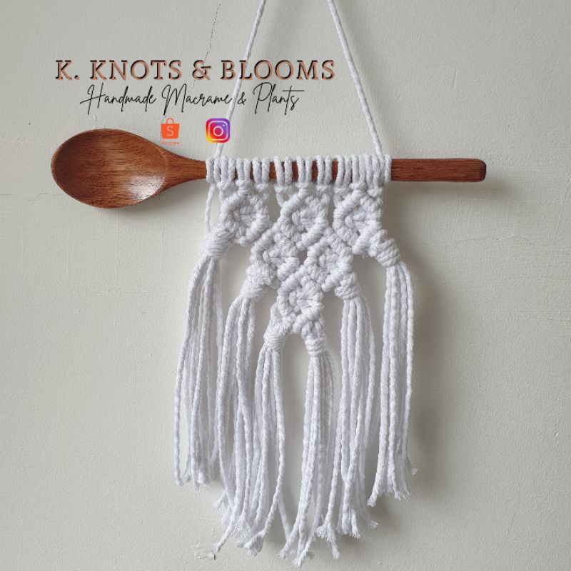 Bakeware Food Macrame Boho Handmade Wall Hanging Kitchen Decor Wooden Spoon Gifts - Image 2