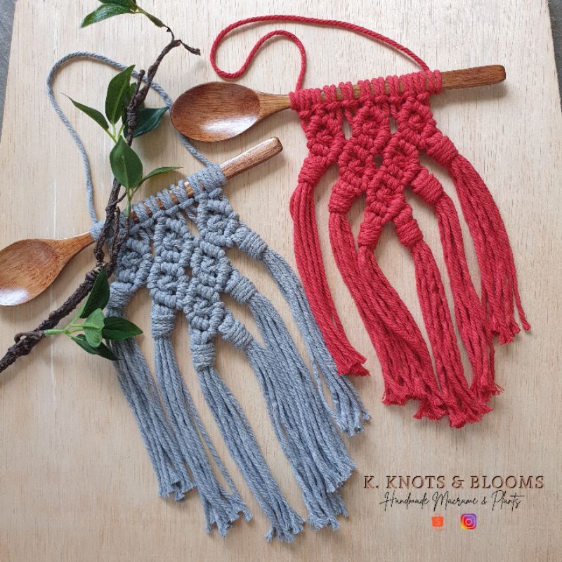 Bakeware Food Macrame Boho Handmade Wall Hanging Kitchen Decor Wooden Spoon Gifts - Image 3