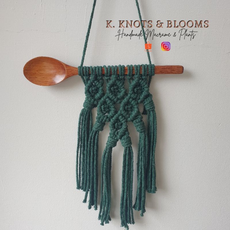 Bakeware Food Macrame Boho Handmade Wall Hanging Kitchen Decor Wooden Spoon Gifts - Image 4