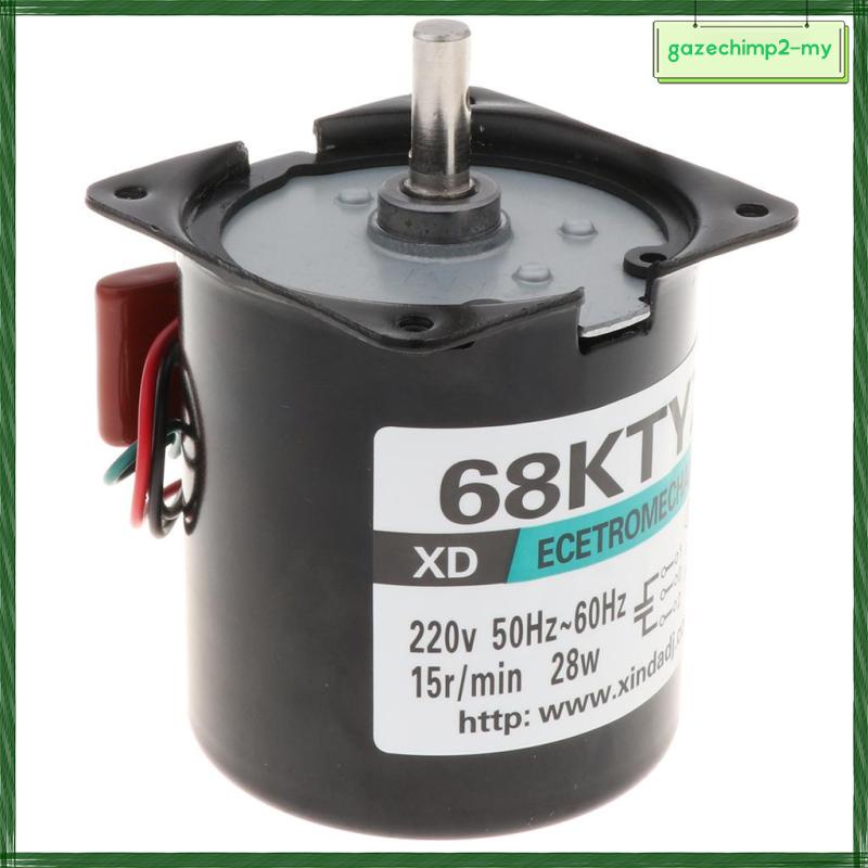 Must Durable 220V AC Motor Low Speed Mini Gearbox 28W 50Hz-60Hz Electric High-Torque Geared Permanent Magnet Synchron... - Image 2