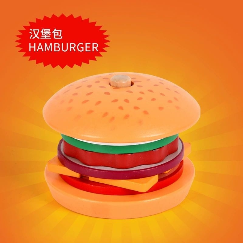 Multi Versatile KAYU Montesori Toy Stacking Burgers Wooden Sandwiches Have Durable - Image 3