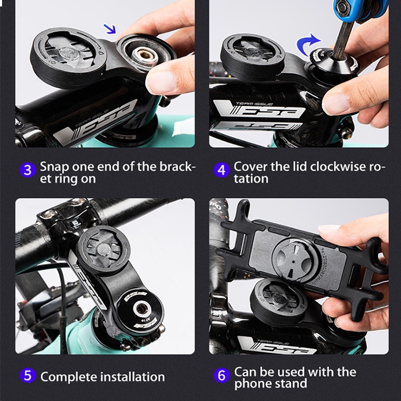 Elegant Chronograph Bicycle Stem Computer Mount Portable Road Mountain Bike Speedmeter Holder 360degree Rotation Stop... - Image 4