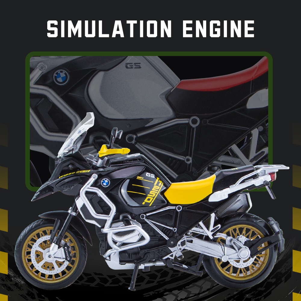 Have Multi 【RUM】1:12 Scale BMW R1250 GS Alloy Motorcycle Model Light & Sound Effect Diecast Car Toys Boys Birthda... - Image 5