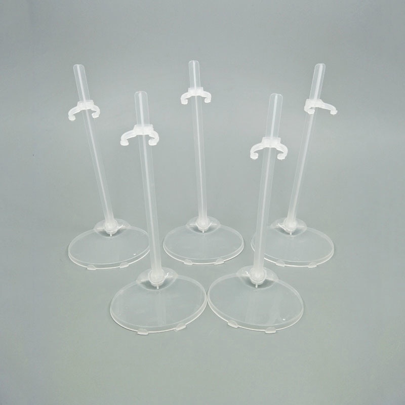 10pcs/lot Transparent Color Dolls Toy Stand Support Model Holder For Barbie Doll