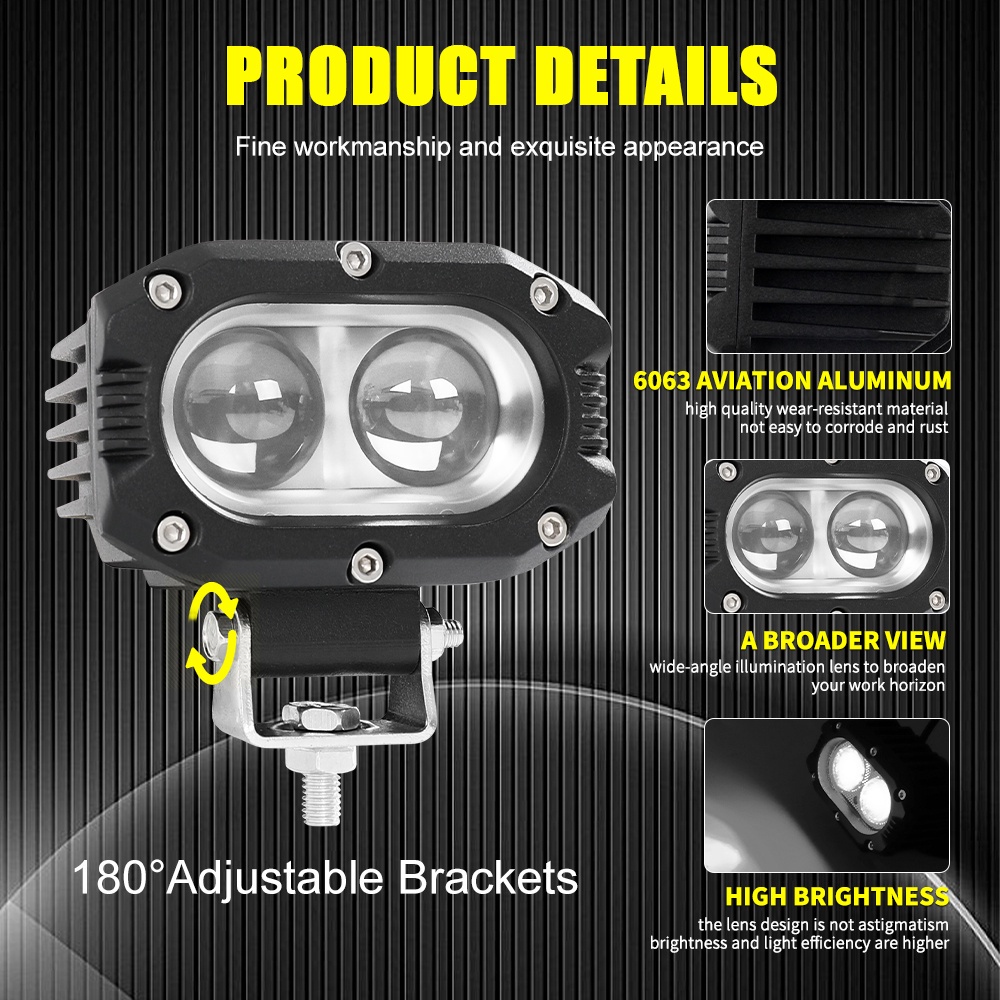 Quality Multi DVISUV Motorcycle Lights Led Work Light Spot Headlights Car 4x4 Offroad Truck SUV AVT 12V 24V Headlamp - Image 3