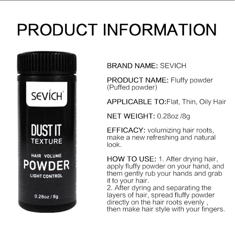 Durable Purpose SEVICH Hair Styling/Setting Fluffy Powder Versatile - Image 5