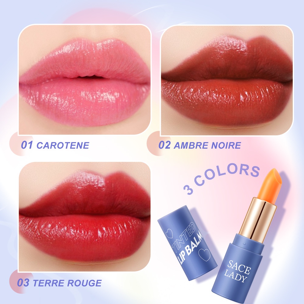 Quality Purpose SACE LADY Lipstick Waterproof Color Liptint Moisturizing Temperature Change Lip Balm - Image 4