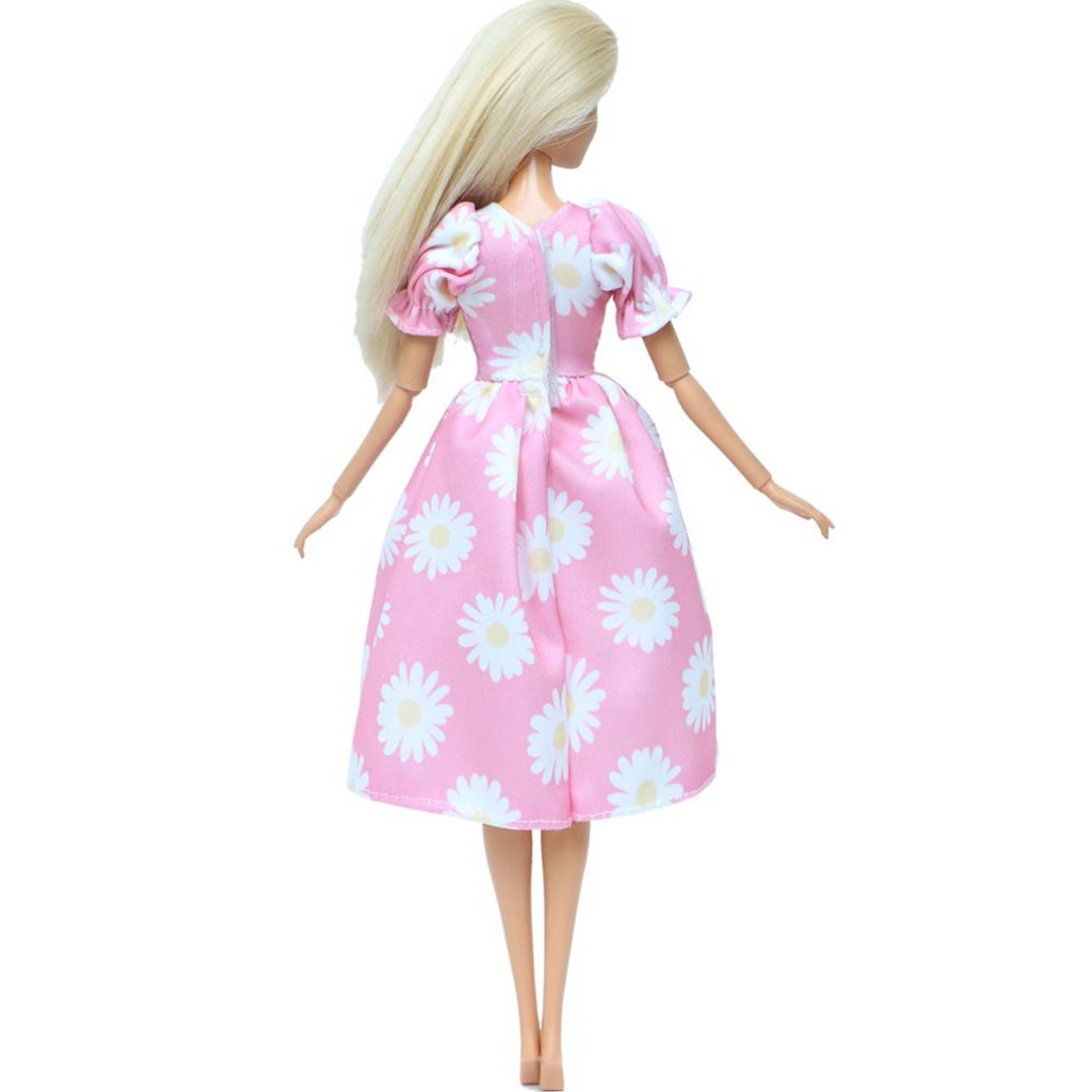 Purpose Durable High Quality 1 Set Daisy Floral Flower Pink Dress Daily Casual Wear Sweet Outfit Accessories Clothes ... - Image 4