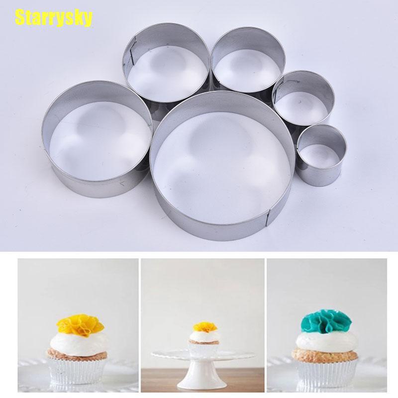 Essential Durable 6Pcs Round Shape Mold Mousse Ring Stainless Steel Cake Cutter Bake Ware Quality - Image 4