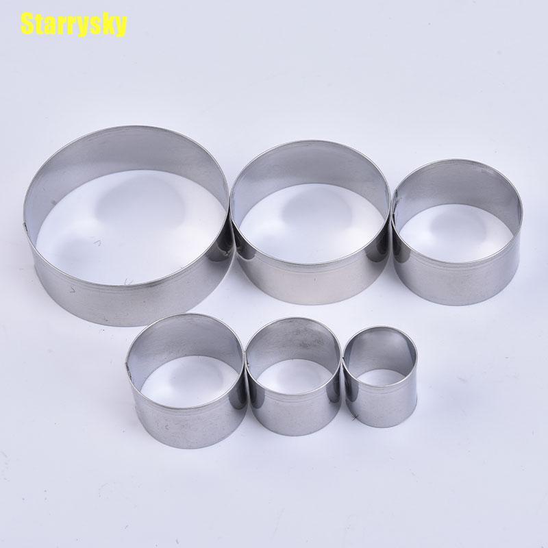 Essential Durable 6Pcs Round Shape Mold Mousse Ring Stainless Steel Cake Cutter Bake Ware Quality - Image 5