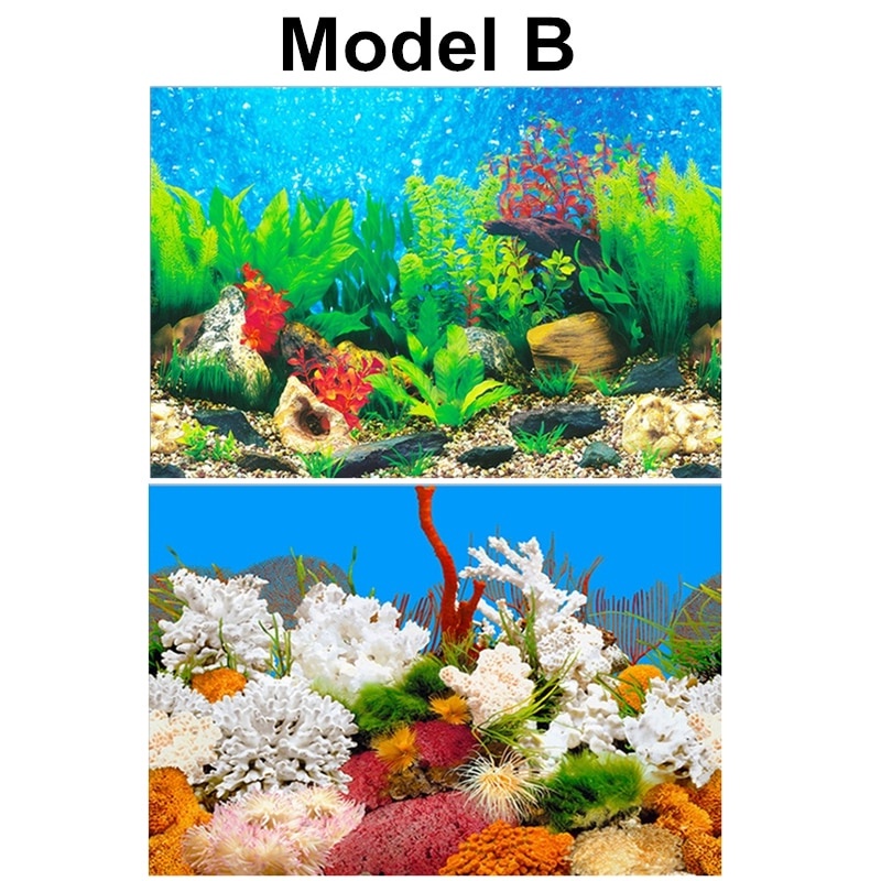 Quality Essential PVC Double Side Fish Tank Wall Poster Decoration 3D Aquarium Background Decor Ocean Painting Sticke... - Image 2