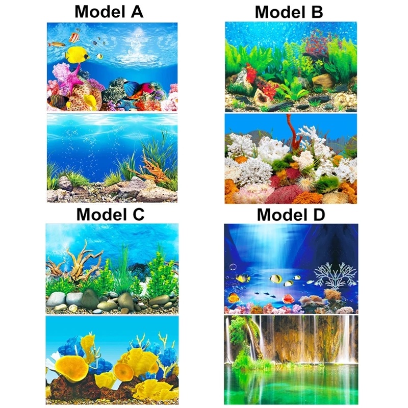 Quality Essential PVC Double Side Fish Tank Wall Poster Decoration 3D Aquarium Background Decor Ocean Painting Sticke... - Image 3