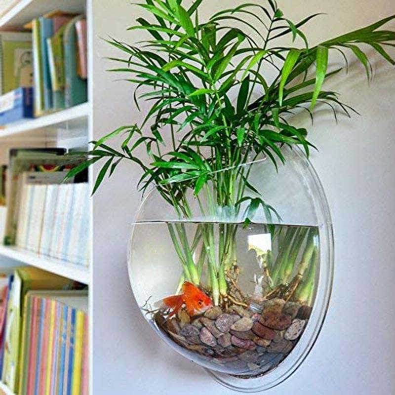 Purpose Quality AQUARZOO Aquarium Hanging Wall Mounted Fish Bowl Plant Pot Betta Small Tank Container Mount Durable E... - Image 2