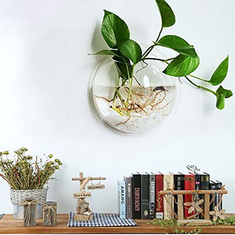 Purpose Quality AQUARZOO Aquarium Hanging Wall Mounted Fish Bowl Plant Pot Betta Small Tank Container Mount Durable E... - Image 5