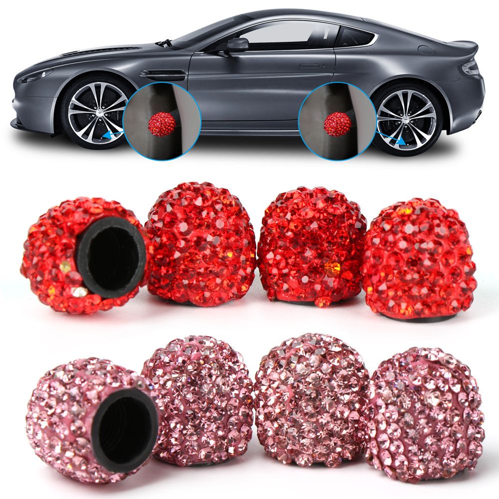C Essential WATTLE 4pcs High Quality Tire Valve Caps Dust-proof Car Charms Decoration Shining Wheel Cap New 5 Colors ... - Image 2