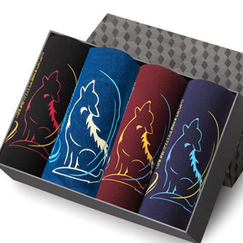 Multi Essential 【】4 Pack Men Boxer Underwear U Modal Breathable Cotton Briefs Panties Purpose - Image 3