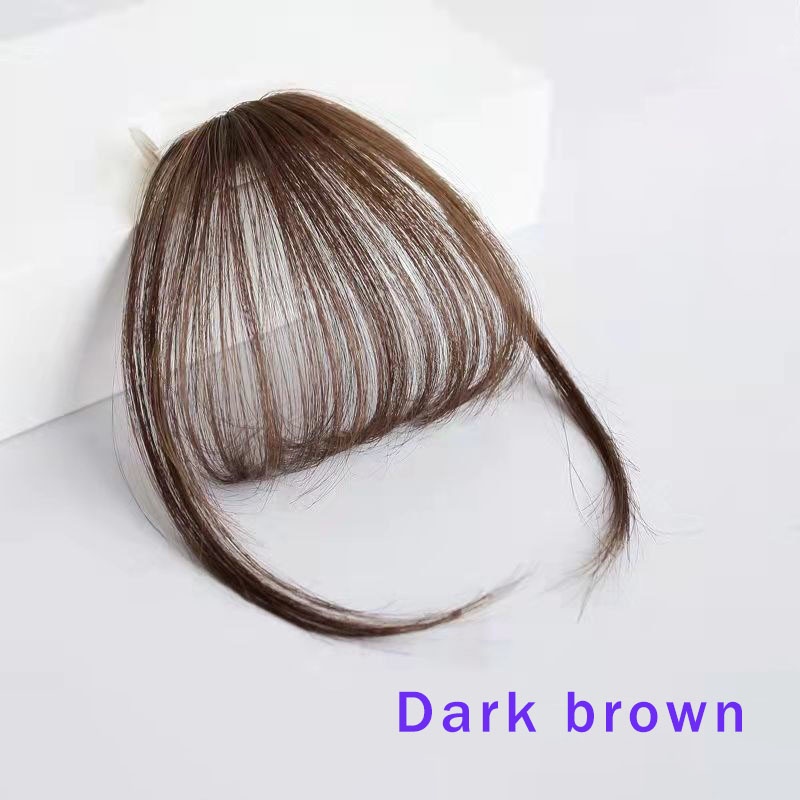 Women Synthetic Bangs Hair Wig Piece Short Hair Clip Black Light