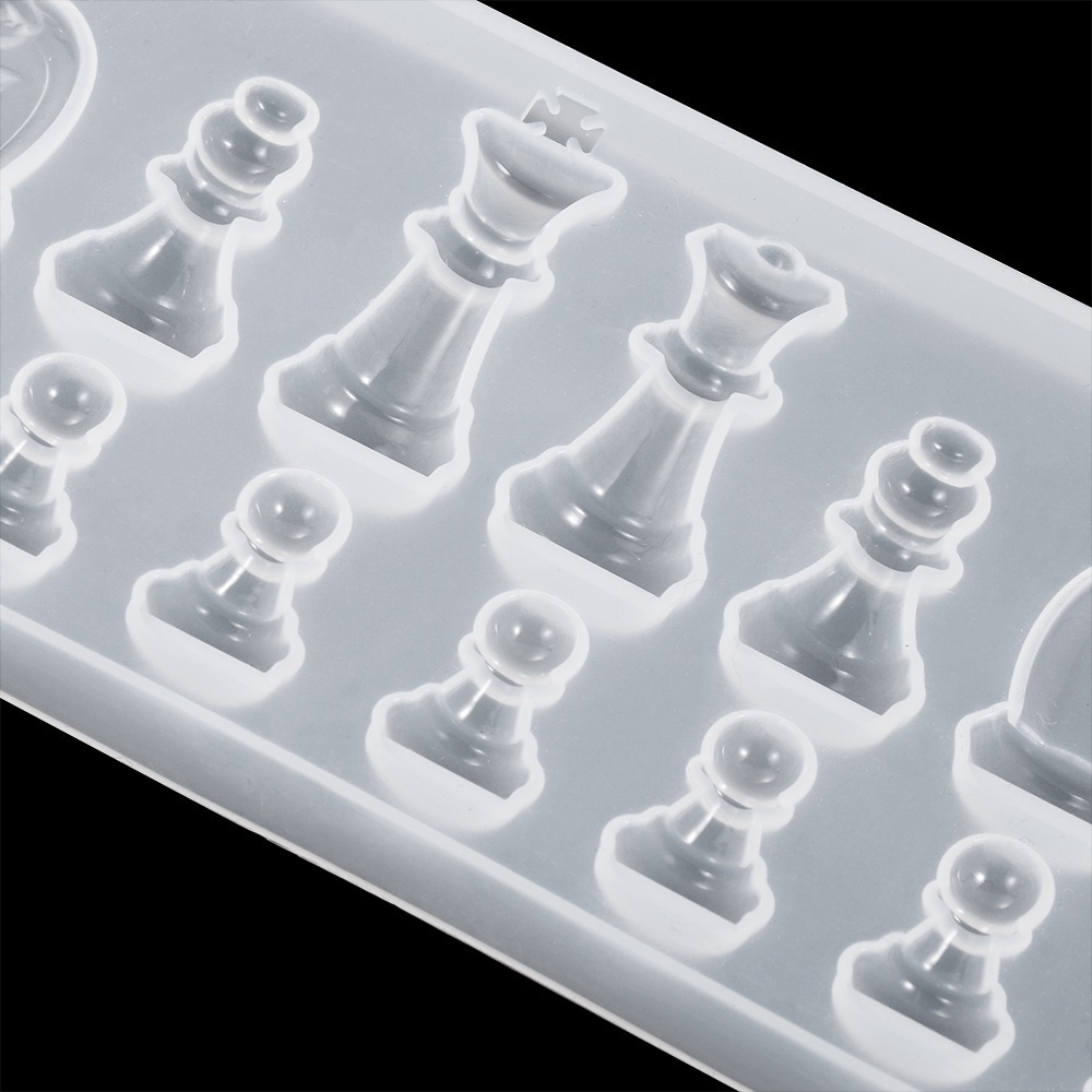 Kitchen Prep SUHE Sugarcraft Silicone Mold Bishop Baking Tray Chess Pendant Jewelry Resin Epoxy Making Tools Fondant ... - Image 3