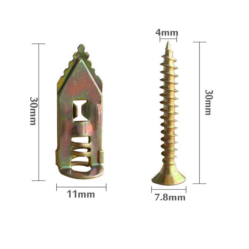 10/20/50/Tables Wall Spiral Hammer Anchor Hollow Plug Expansion For Dry