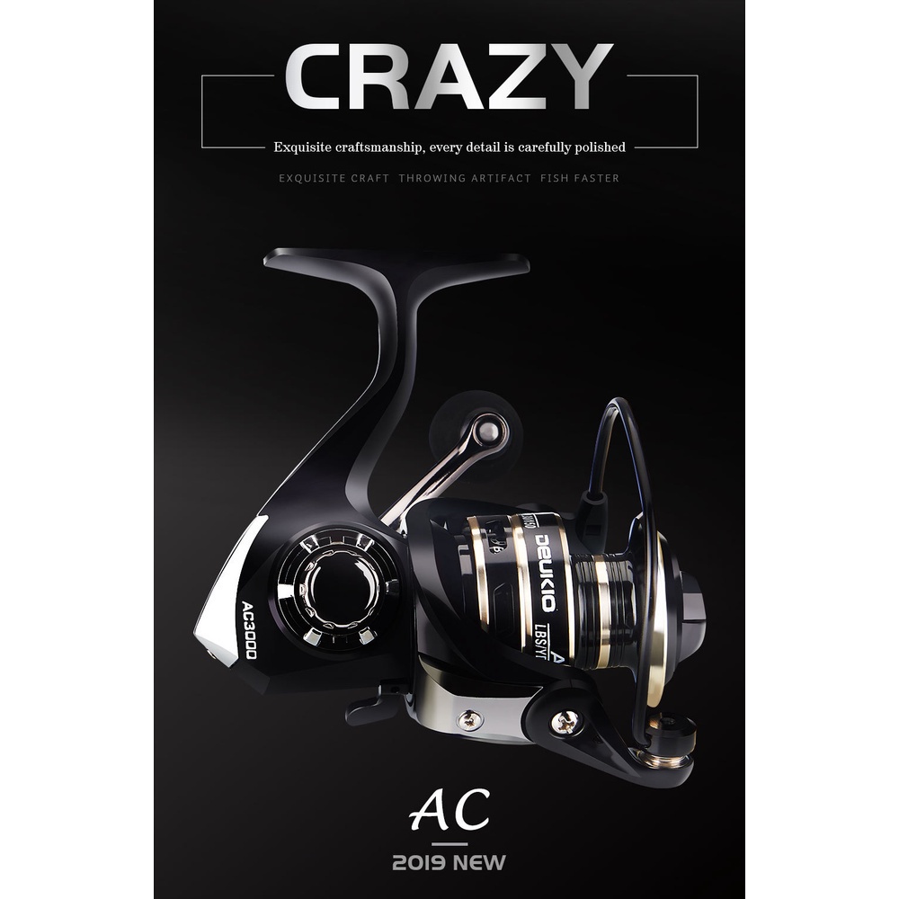 Quality Reliable DEUKIO fishing wheel Metal head line Luia pole reel all Must Durable - Image 3