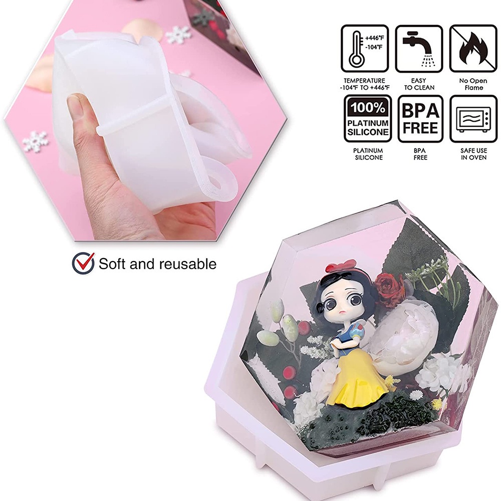 Durable Have Bookends Large Geode Book Organize Silicone Resin Mold Flowers Preservation Art R Course Tutorial Guide ... - Image 4