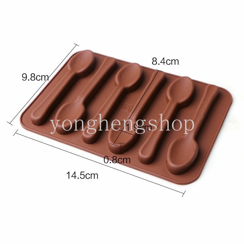 Bakeware Cooking Creative 3D Spoon Shaped Silicone Cake Mold DIY Biscuit Jelly Pudding Candy Chocolate Mould Ice Tray... - Image 2