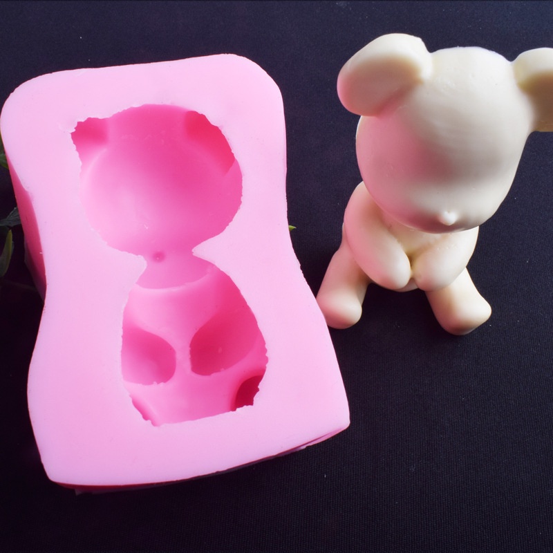 Have Durable 3D Bear Silicone mold Gloomy Plaster mould Chocolate Tray Ice Cream DIY Cake decoration m - Image 2