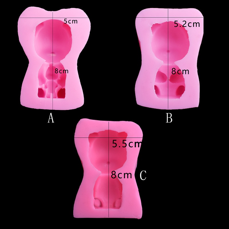 Have Durable 3D Bear Silicone mold Gloomy Plaster mould Chocolate Tray Ice Cream DIY Cake decoration m - Image 4