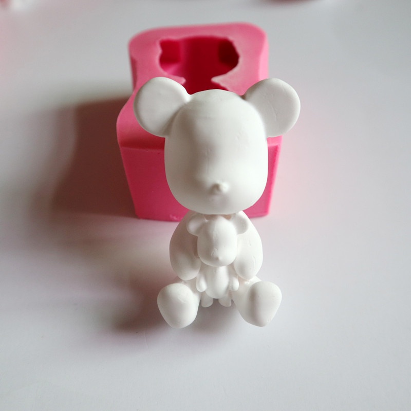 Have Durable 3D Bear Silicone mold Gloomy Plaster mould Chocolate Tray Ice Cream DIY Cake decoration m - Image 5