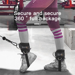 Style Accessory New Ankle Straps Cable Machines Double D Ring Fitness Cuffs Gym Workouts Rebate Leg Extension - Image 3
