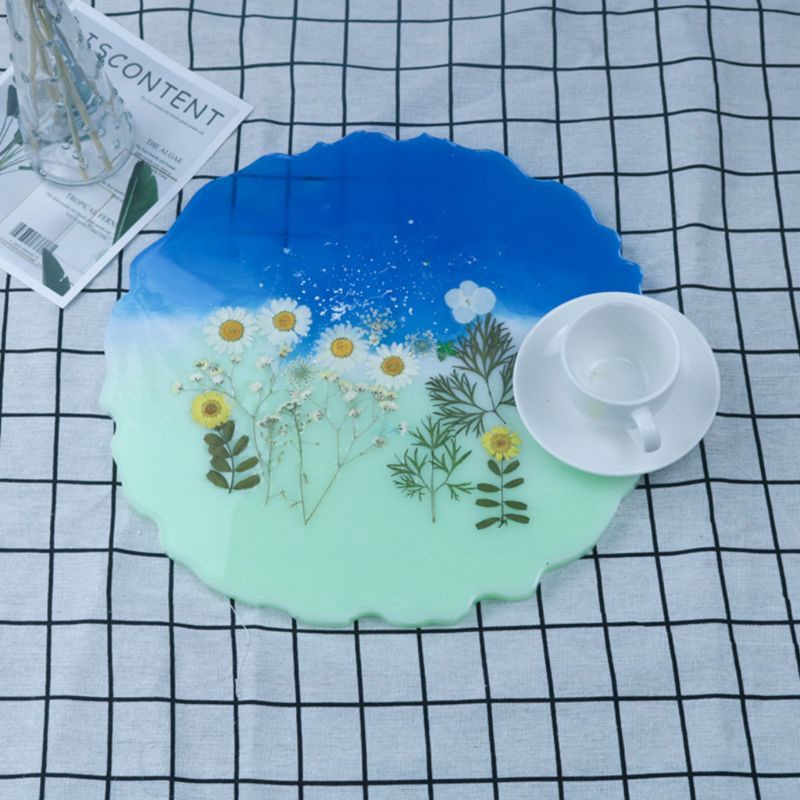 Versatile Reliable INF Crystal Epoxy Resin Mold Round Tray Casting Silicone Mould Handmade DIY Crafts Durable Must - Image 5