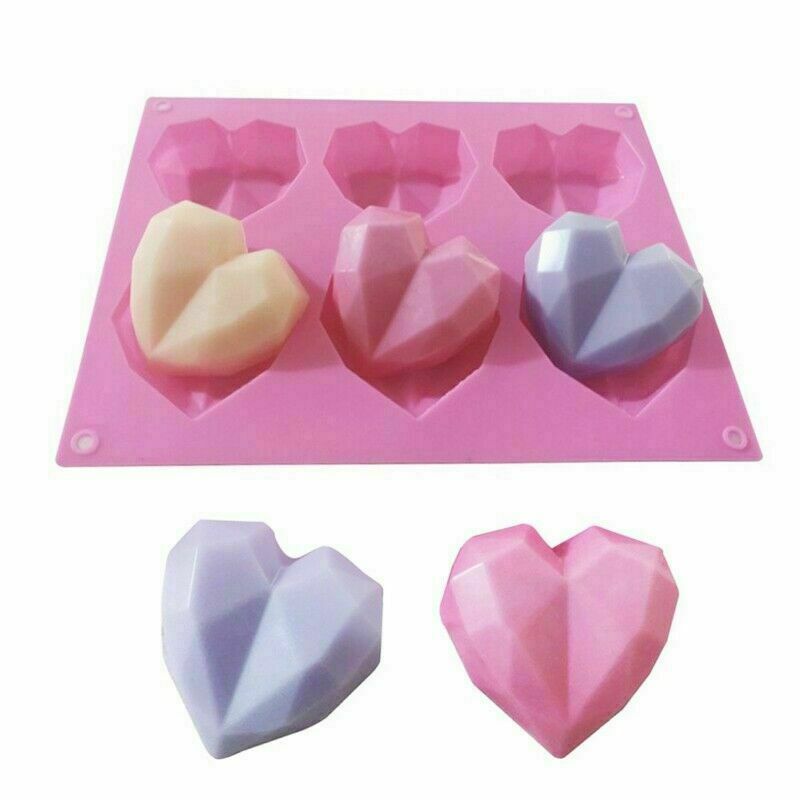 Multi Premium 3D 6-Cavity Soap Mold Silicone Craft DIY Cake Making Mould Love Heart Shaped Bakeware Chocolate Ice Jel... - Image 5