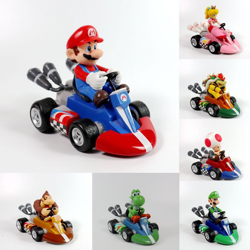 Must Durable Ready StocKSuper Mario Kart Princess Peach Pull Back Figure Car PVC Toy Collection Gifts Kids - Image 4
