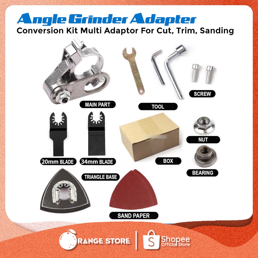 Repair DIY Angle Grinder 100mm Conversion Kit Adapter Converter Oscillating Multitool / Trimmer Wood Sanding Cutting ... - Image 2